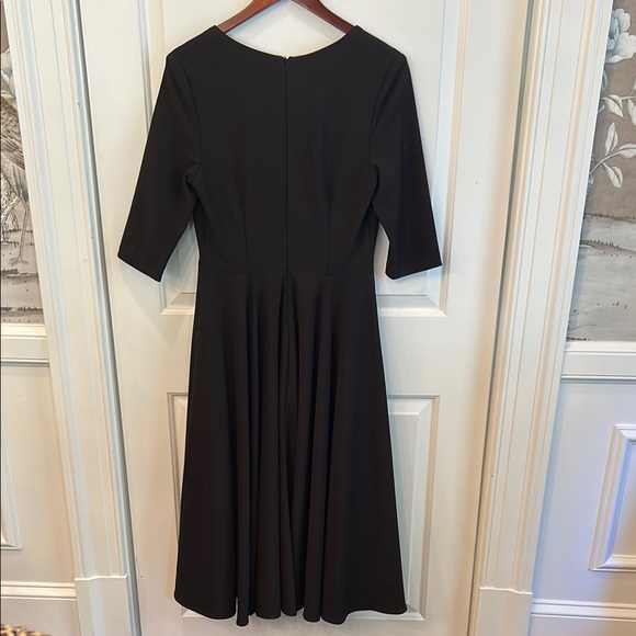 BHLDN Black Long Sleeve A-Line Full Dress - Picture 3 of 3